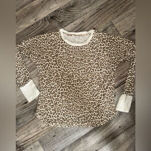 Leopard Print Long Sleeve Top